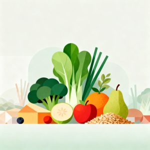 Wybór towarów zdrowej żywności